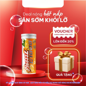 -Viên sủi PLUSSSZ C1000 TĂNG ĐỀ KHÁNG hỗ trợ tăng cường sức khỏe (tuýp 10 viên sủi 4g)