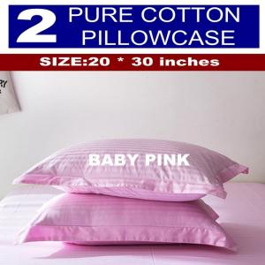 Flash Sale 100% Pure Cotton Pillow case - Skadi Bedding 2 Pieces Solid Color Deluxe Hotel Home Resort Standard Envelope Style PC002 Hypoallergenic Pillowcase Best Gift For King Queen Double Single Size Bed Sheet Clearance Sale