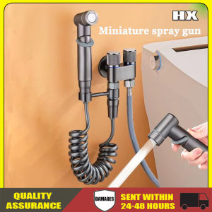 Bathtub Faucet Type Toilet Water Spray Device with Pressure Boosting Dual Control & Two Outlets for Bathroom Corner Valve Upgrade