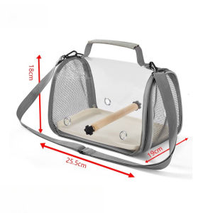Portable Bird Travel Carrier PVC Bird Backpack with Zipper Lightweight Hands Free Beg Burung 便携鸟包