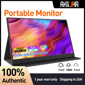 AHXJKA 15.6 Inch Portable Monitor FHD 1080P60HZ Ultra-Slim Travel Monitor With Kickstand USB-C&HDMI HDR IPS Computer Gaming Display For Laptop PC Phone Mac Xbox PS4/5 Switch