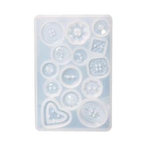 Small Button Shape Silicone Resin Casting Molds Handmade Craft Pendant Mold Epoxy Button Mould Making