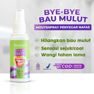 Versident Cooling Fresh - Mouth Spray Pengharum Mulut Penyegar Nafas Atasi Bau Mulut. Original 100%
