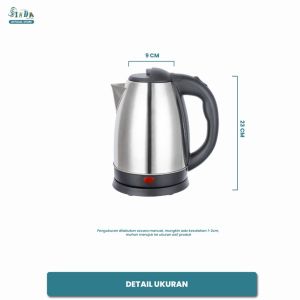 Sinda Teko Listrik 2 Liter Full Stainless Steel Pemanas Air Electric Kettle Ketel Besar