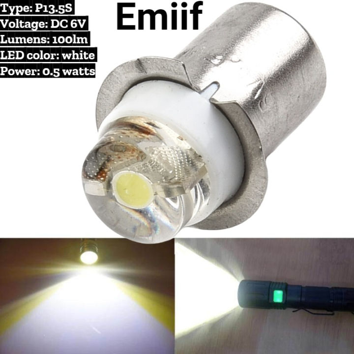 Emiif Maglite Flashlight Upgrade Bulb 100LM LED Bulb Camping Work