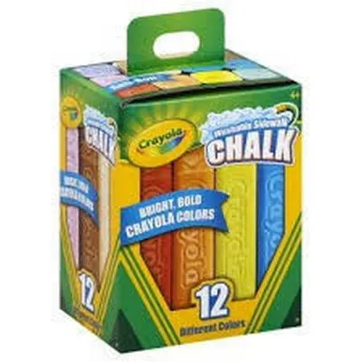 Crayola Washable Sidewalk Chalk - 12 Large Colour Chalk Sticks