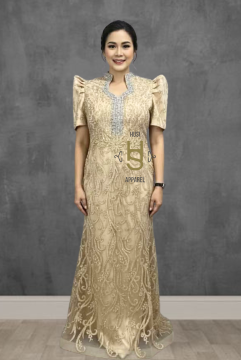 sage green filipiniana dress Maria Clara Filipiniana Blouse main image 0