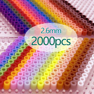 2.6mm/2000pcs/bag Hama Beads PUPUKOU Perler DIY Kids Iron Beads Fuse Handmade Gift Children Toy h260820