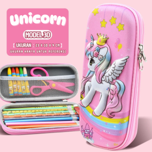 Tempat Pensil 3D Kartun Timbul Aesthetic Korea Besar (COD) ROSEESHOP