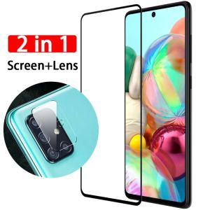 ( PAKET PROMO ) Tempered Glass Untuk Samsung Galaxy A71 ( 67 inci ) + TG Lensa Camera Protector Layar Depan dan Belakang