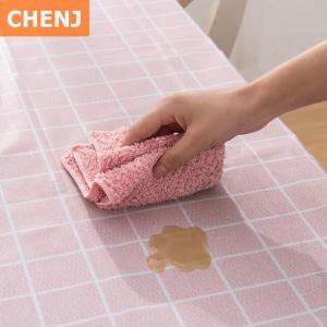 [COD] CHENJ KITCHEN 137X90CM PEVA Waterproof Oilproof Tablecloth Table Cloth Plaid Pattern Table Cover For Party Outdoor Picnic Cloth