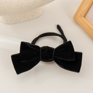 Korean High-End Velvet Bow Hair Coil: Elegant Simple and Versatile Lazy Bun Accessory