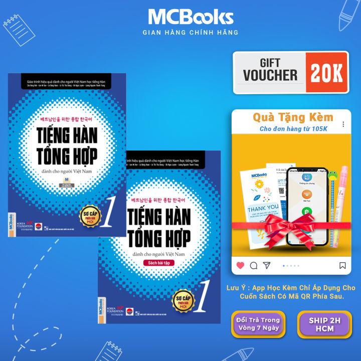 Sách - Combo Tiếng Hàn Tổng Hợp Dành Cho Người Việt Nam Sơ Cấp 1 - sách ...