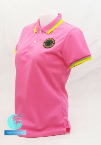💥ราคาพิเศษ สินค้าใหม่💥เสื้อโปโลผ้าCoolTech สีชมพู พนักงานกระทรวงสาธารณสุข (พกส.) (ชาย/หญิง) ใส่แล้วเย็นมาก!!!