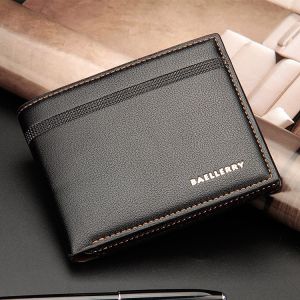 Baellerry DR003 Dompet Uang Lipat Tebal Bahan Kulit Sintetis Lembut Kilat Bisa Pria Wanita