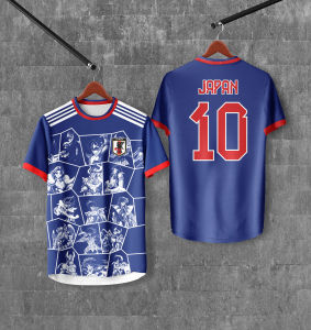 เสื้อฟุตบอลญี่ปุ่น เสื้อฟุตบอล japan พิมพ์ลายทั้งตัว JP-003