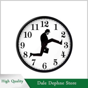 [Dale Dephne] นาฬิกาแขวนผนังคลาสสิกตลกเดินเงียบนาฬิกาบ้าน dector