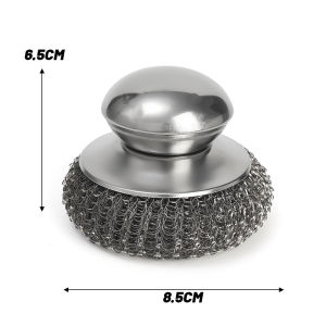 【On Sale】Washing Pot Brush Cleaning Wire Ball with Handle Kitchen Soap Dispensing Palm Brush Washing