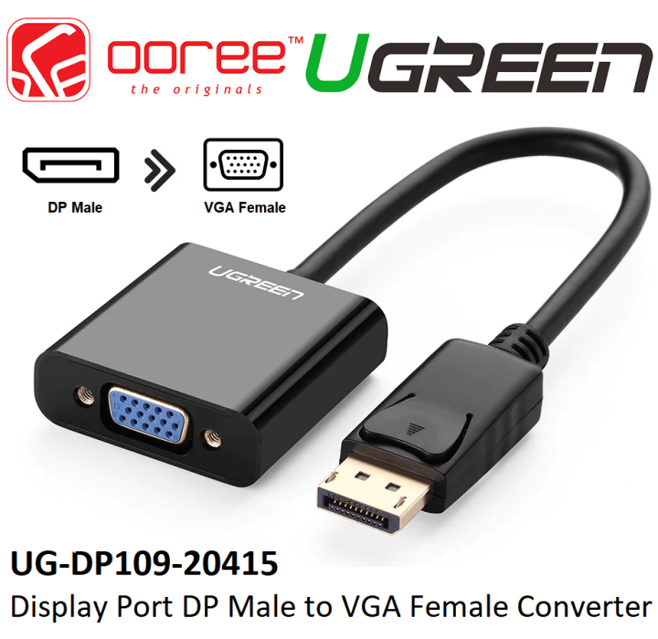 UGREEN DISPLAY PORT DP MALE TO VGA FEMALE CONVERTER ADAPTER WITH