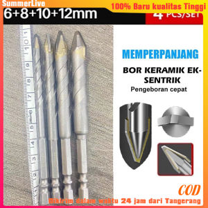 Mata Bor Ulir 6-12MM Hss Twist Drill Mata Bor Kayu/Aluminium/Kerami/Granit Multifungsi Drill Eksentrik