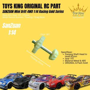 Rear Arm Gear 19T / Pinion RC Car SANZUAN Mini Drift 4WD  1:14 Racing Gold Series TOY KING ORIGINAL RC PART