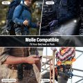 OneTigris Flashlight Holster Molle Flashlight Holder for Belt Pouch for Torch Linear Hand Tool with Open-top MOLLE Strap for Vertical & Horizontal Carrying (Black). 