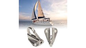 aqxreight 6Pcs Hook 316 Stainless Steel Heavy Duty Spring Buckle Type Hook Hanger for Home Marine Engineering for Mooring Rope Lowering Anchoring High Altitude Operations