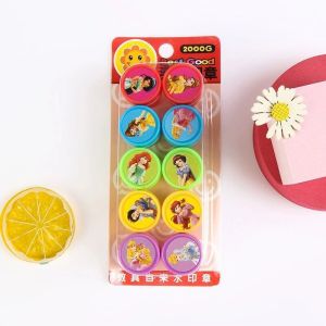 10/20/30Pcs Princess Theme Stampers Party Favor Seal Stamps Kids Classroom School Rewards Prizes Birthday Party Souvenir