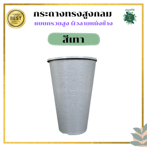 กระถางทรงสูงกลม ลายหนังช้าง แบบกรวย กระถางมินิมอล แต่งบ้าน แต่งคอนโด แต่งคาเฟ่ มีกระถางด้นใน น้ำไม่ไหลรั่วซึม พร้อมส่ง