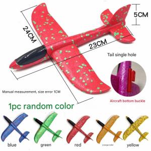 Childrens foam light-emitting aircraft transmitter/ejection aircraft toys/outdoor ejection toys/birthday gift