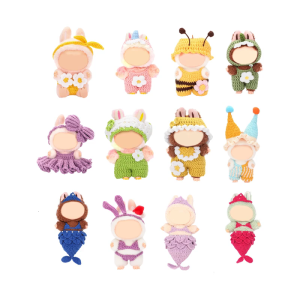 Crochet Doll Clothes Set with Step-by-Step Tutorial Instruction Crochet Hook Yarn Knitting Supplies for Beginner