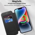 Soft Case Leather Slot Card Holder Wallet Dompet Magnetik Support Magsafe Wireless Charging Phone Case Silikon With Ring Lensa Kamera Kompatibel Untuk Iphone 16 Plus 16 Pro Max 15 Plus 15 Pro Max 14 Plus 14 Pro Max 13 Pro Max 12 Pro Max 11 Pro Max X Xs XR. 