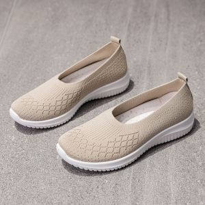 NW052 Sepatu Slip On Wanita Sepatu Rajut Motif Diamond