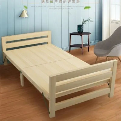 CozyNest 】Solid Wood Foldable Bed Single Bed Frame 180cm Long Other Sizes Can Be Customized Height Customization