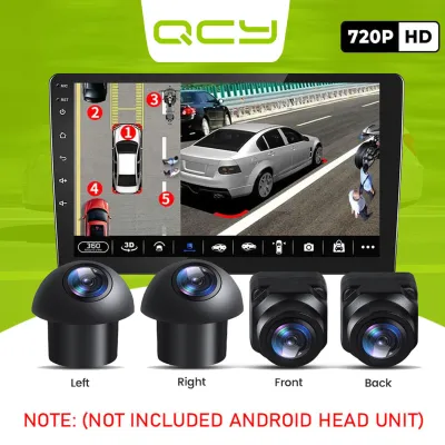 QCY SZ2053D/4007 360° Panoramic Camera 3D 720P Front/Rear/Left/Right 360 Bird View Camera for Car Android Radio Stereo