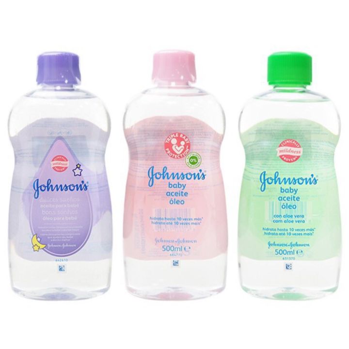 Johnson's Baby Oil (500 mlขวดใหญ่มาก)(สินค้านำเข้า/ของแท้100%) # จอห์นสันเบบี้ออยล์ #Johnson's Baby Oil 1.#ชมพู 2.#เขียว 3.#ม่วง