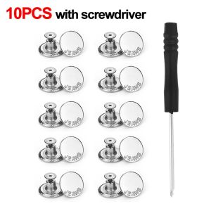 DETER CAPITAL60DE1 10Pcs/pack Nail Free Jeans Buttons Clothing Pants With Screwdriver Waist Extenders Button Detachable Sewing Accessories Waist Buckle Jeans