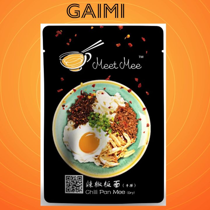 MEET MEE Chili Pan Mee Anchovies 辣椒板面 with Fried Anchovies and Dried