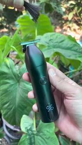 Barber Hair Trimmer Wireless Charging Electric LCD Display Salon Razor Hairdressing Grooming Clipper
