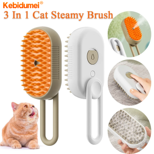 Kebidumei 3 In 1 Steamy Brush Cat Dog Massage Comb Pet Steamy Brush Electric Water Brush Cat Dog Accessories【Free rinse aid】