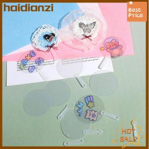haidianzi 50ชิ้น5ซม. น่ารักมินิพัดลมเปล่าโปร่งใสสำหรับเด็กเด็กสไตล์ DIY พัดลมศิลปะพัดสำหรับงานแต่งงานงานเลี้ยงวันเกิดของขวัญไอเดียสำหรับแฟนหนุ่ม