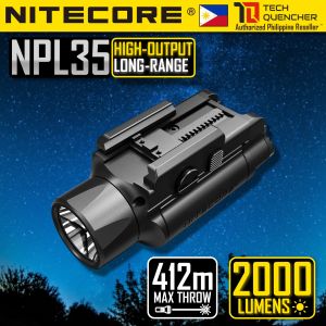 Nitecore NPL35 Flashlight - 2000 Lumens - 412m - 1900mAh Battery- USB-C Charging - Strobe - 129g