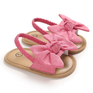 Baby Girls Bow Knot Sandals Summer Soft Sole Flat Princess Dress Shoes Infant Non-Slip First Walkers Footwear 0-18M