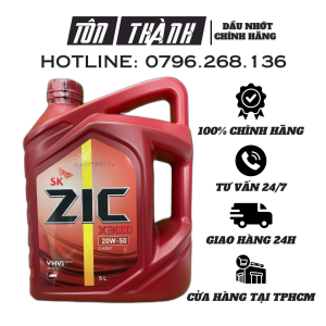 [ Hàng Chính Hãng ] Dầu Nhớt Ô Tô ZIC X3000 20w50 (5Lít) Nhập khẩu chính hãng Hàn Quốc