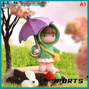 Dtake Cute Umbrella Couple Car Interior Decoration Action Figures Auto Rearview Mirror Dashboard Ornaments For Car Accessories
