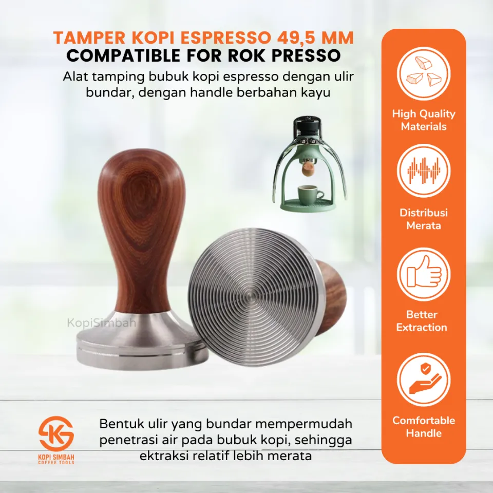 Coffee Tamper ROK Presso Alat Press Tamping Pemadat Bubuk Kopi