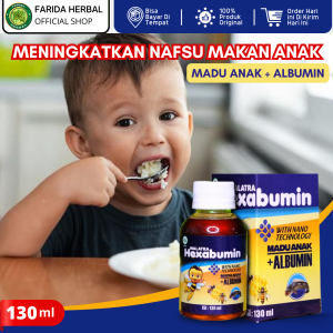 Walatra Hexabumin Madu Anak Penggemuk Badan Anak Penambah Nafsu Makan Anak Membantu Pertumbuhan Anak Vitamin Anak Obat Cacingan Obat Tipes Typus Anak Obat Demam Anak Madu Plus Albumin 130ml