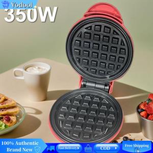 [Vodool Brand Center]Mini Waffle Maker Nonstick Electric Breakfast Maker Quick Heat-Up Pancake Bubble Egg Cake Oven Pan for Kids and Families