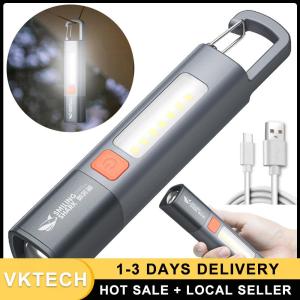 LED Camping Flashlight Multifunction Flashlight Type C USB Rechargeable Mini Lightweight Torch 300LM for Hiking Climbing
