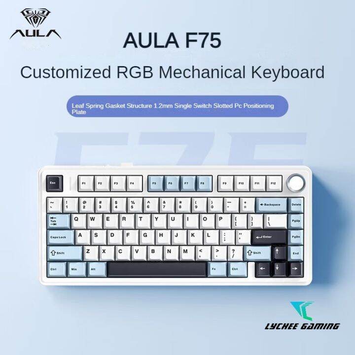 NEW ARRIVAL Ready Stock!! AULA F75 Customized Mechanical Keyboard ...